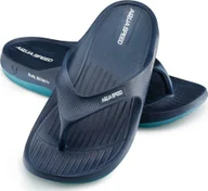 Klapki i japonki damskie - Aqua-Speed Klapki basenowe Japonki granatowe Rozmiar 40 - miniaturka - grafika 1