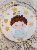 Ikony i obrazy sakralne - Obrazek z Aniołem Stróżem na pamiątkę dla dziecka - miniaturka - grafika 1