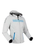 Odzież motocyklowa - Kurtka MC Bering Warwick Damskie Jasnoszary/NiebieskiXL - miniaturka - grafika 1