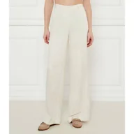 Spodnie damskie - Tommy Hilfiger Spodnie flare fit z dodatkiem lnu - miniaturka - grafika 1