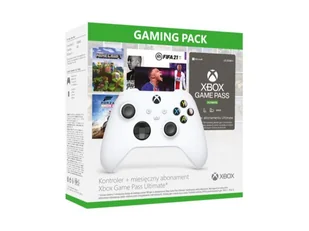 Microsoft Xbox Series Controller White + Game Pass Ultimate 1 miesiąc - Kontrolery do Xbox - miniaturka - grafika 1