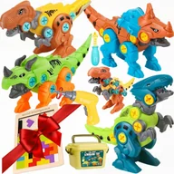 Klocki - Zestaw Konstrukcyjny Wkrętarka Dinozaur Skręcania Montessori Klocki Zestaw - miniaturka - grafika 1