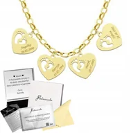 Łańcuszki - Złoty Naszyjnik Serce Stópki Imię Dziecka Łańcuszek SREBRO 925 GRAWER - miniaturka - grafika 1