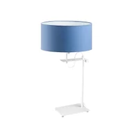 Lampy stojące - Nowoczesna lampka nocna do pokoju dziecka ALASKA z niebieskim abażurem - miniaturka - grafika 1