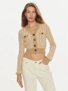 Guess Kardigan Tiffany W4BR0F Z3K40 Beżowy Regular Fit - Swetry damskie - miniaturka - grafika 1