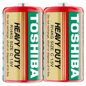 Baterie i akcesoria - Bateria cynkowo-węglowa R14/2 folia Toshiba - miniaturka - grafika 1