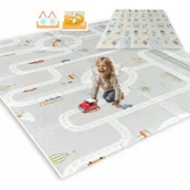 Maty piankowe - Dwustronna Mata Piankowa Składana Dla Niemowląt Edukacyjna Duża 200x180cm - miniaturka - grafika 1