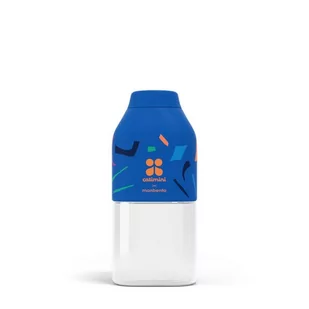 Butelka na wodę S Catmini Blue Terrazzo Positive Monbento - Shakery i bidony sportowe - miniaturka - grafika 1