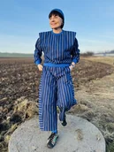 Spodnie sportowe damskie - Jeansowe spodnie Barrel Leg S/M - miniaturka - grafika 1