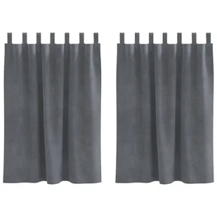 Zasłony vidaXL Super jasnoszare Poliester 140 x 140 cm - Zasłony - miniaturka - grafika 1