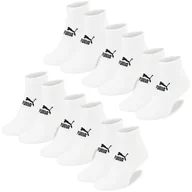 Skarpetki męskie - Puma Skarpety Męskie Zakostki Quarter Zestaw Bawełna Białe 6 par Roz. 43/46 - miniaturka - grafika 1