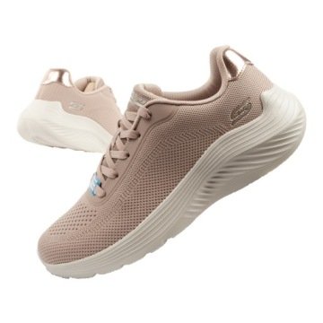 Buty damskie sportowe Skechers Bobs Squad Waves r.38,5 beżowe lekkie modne