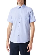 Koszule męskie - Seidensticker Męska koszula z krótkim rękawem, regularny krój, jasnoniebieska, 44, jasnoniebieski, 44 - miniaturka - grafika 1