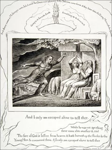 The Messengers tell Job of his Misfortunes, William Blake - plakat Wymiar do wyboru: 60x80 cm - Plakaty - miniaturka - grafika 1