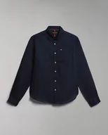 Koszule męskie - camicie uomo napapijri g-creton np0a4h1c 176 blu marine - miniaturka - grafika 1