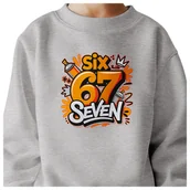 Bluzy dla dziewczynek - BLUZA DZIECIĘCA 67 SIX SEVEN VIRAL DLA CHŁOPCA DZIEWCZYNKI 104 - miniaturka - grafika 1