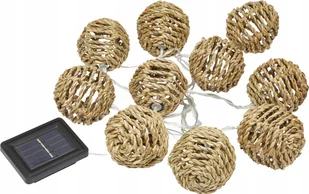 Lampki solarne IDEENWELT z rattanu w kształcie kuli 4,25 m - Lampy ogrodowe - miniaturka - grafika 1