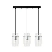 Lampy sufitowe - Savona lampa wisząca 3-punktowa czarna/chrom LP-707/3L - miniaturka - grafika 1