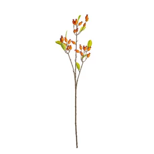 Dekoracja Dzika Róża 70cm orange, 10 x 10 x 70 cm - Sztuczne kwiaty - miniaturka - grafika 1