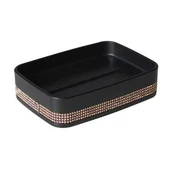 Mydelniczki i dozowniki mydła - Mydelniczka Fancy 12 x 8,5 x 3 cm czarny - miniaturka - grafika 1