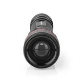 Latarki - Latarka LED - zasilanie bateryjne - 3,7 V DC - 10 W - Wbudowane baterie litowo-jonowe w zestawie - Możliwość ponownego ładowania - Znamionowy strumień świetlny: 1000 lm - Zakres światła: 200 m - Kąt - miniaturka - grafika 1