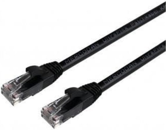 Mercodan Kabel sieciowy RJ-45, Cat.6, U/UTP, LSZH, UltraFlex, czarny, 10 m 371238100