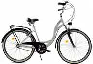 Rowery - Dallas Bike City Alu 3spd 28 cali Biało-czarny - miniaturka - grafika 1