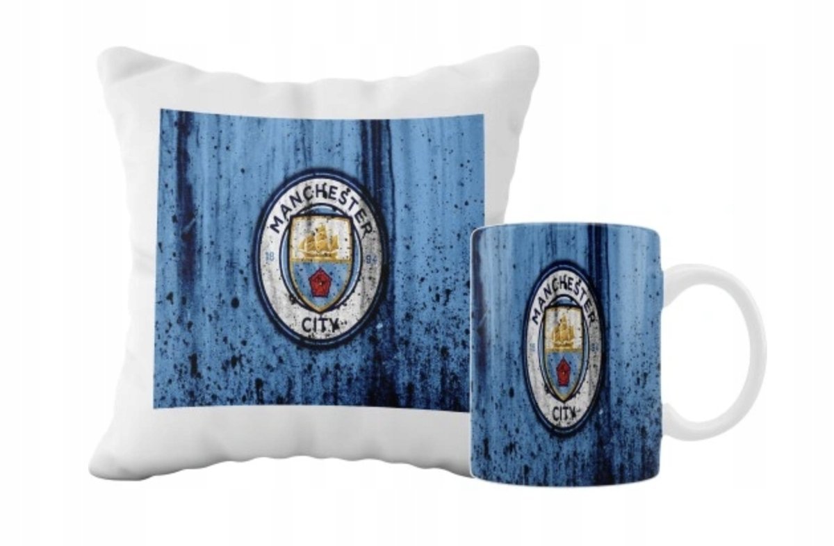 ZESTAW PODUSZKA + KUBEK Prezent MANCHESTER CITY HAALAND PIŁKA + IMIĘ 2