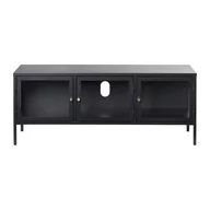 Szafki RTV - Czarna metalowa szafka pod TV 132x52 cm Carmel – Unique Furniture - miniaturka - grafika 1