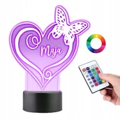 Lampy pozostałe - Lampka na Biurko Statuetka 3D Serduszko - miniaturka - grafika 1