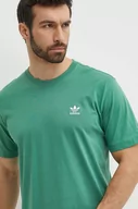 Koszulki męskie - adidas Originals t-shirt bawełniany męski kolor zielony gładki IN0671 - miniaturka - grafika 1