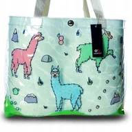 Torebki damskie - Torba Ramienna Plażowa Przezroczysta Z Lamą Alpaką - miniaturka - grafika 1