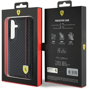 Ferrari FEHCS24SN3DUR S24 S921 czarny/black hardcase Carbon Printed Line - Etui i futerały do telefonów - miniaturka - grafika 6