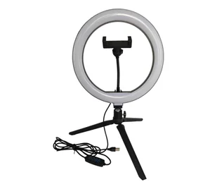 LED Ściemnialna lampa ze statywem i uchwytem do vlogowania LED/10W/5V 2700-6500K - Lampy stojące - miniaturka - grafika 1