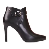 Botki damskie - Eleganckie botki na szpilce Sergio Leone czarne - miniaturka - grafika 1