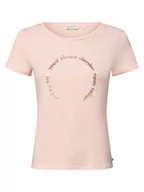 Koszulki i topy damskie - Tom Tailor Denim - T-shirt damski, różowy - miniaturka - grafika 1