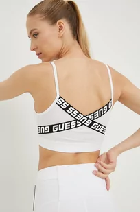 Guess biustonosz sportowy kolor biały - Bielizna sportowa damska - miniaturka - grafika 1