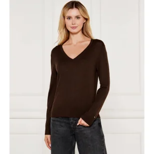Tommy Hilfiger Wełniany sweter Regular Fit - Swetry damskie - miniaturka - grafika 1