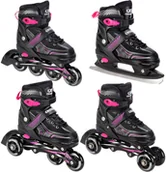 Rolki - Rolki Łyżwy 4w1 Croxer Optima Black/Pink 39-42 - miniaturka - grafika 1