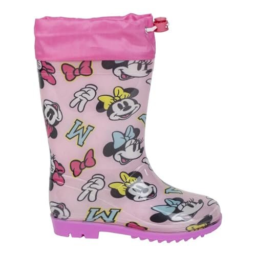 CERDÁ LIFE'S LITTLE MOMENTS Unisex dziecięce kalosze przeciwdeszczowe PVC Minnie, Różowy kolor, 30 EU