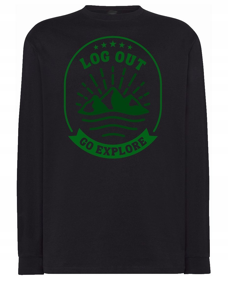 Longsleeve męski nadruk GÓRY ODKRYWANIE r.4XL