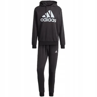 Dres męski adidas Big Logo Terry Track Suit czarny IJ8555 2XL - Dresy męskie - miniaturka - grafika 1
