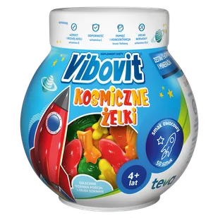 Vibovit Kosmiczne Żelki, powyżej 4 lat, smak owocowy, 50 sztuk - Witaminy i minerały - miniaturka - grafika 1