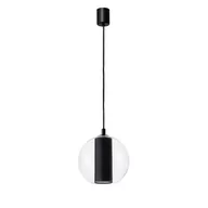 Lampy sufitowe - Kaspa Wisząca lampa loftowa MERIDA 11094102 szklana kula przezroczysta - miniaturka - grafika 1