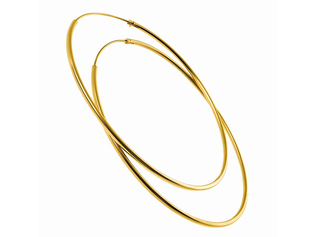 Kolczyki złote koła 4 cm srebro 925 pozłacane k1692