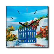 Zegary - Cichy zegar na płótnie kuchenny Kwiaty morze 30x30, Coloray - miniaturka - grafika 1