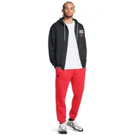 Spodnie sportowe męskie - Męskie spodnie dresowe Under Armour UA Essential Fleece Jogger - czerwone - UNDER ARMOUR - miniaturka - grafika 1