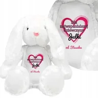 Maskotki i pluszaki - PRZYTULANKA Królik Dla Dziewczyny Własne IMIĘ Love - miniaturka - grafika 1