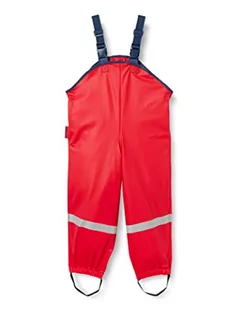 Spodnie i spodenki dla chłopców - Playshoes 408622 polarowe spodnie na szelkach Uniseks - dzieci, Czerwony, 128 - grafika 1