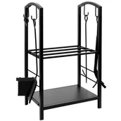 Akcesoria kominkowe - GOCKOWIAK Stojak na drewno Fuego Czarny 100kg - miniaturka - grafika 1